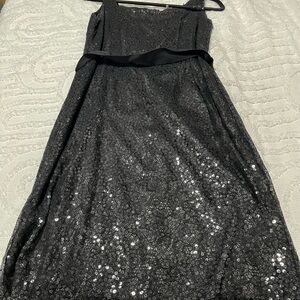 Elie Tahari Black One Shoulder Sheath Dress